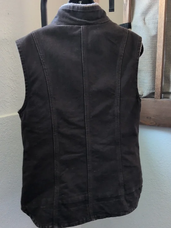 ✨ Women's Vintage Dark Brown Carhartt Vest Size Medium - Picture 6 of 9